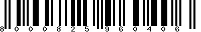 EAN-13 : 8000825960406