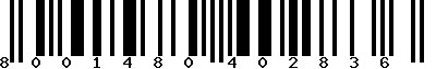 EAN-13 : 8001480402836