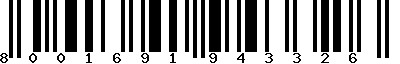 EAN-13 : 8001691943326