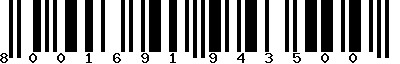 EAN-13 : 8001691943500