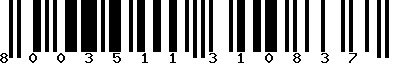 EAN-13 : 8003511310837