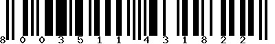EAN-13 : 8003511431822