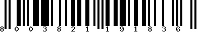 EAN-13 : 8003821191836