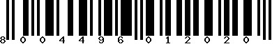 EAN-13 : 8004496012020