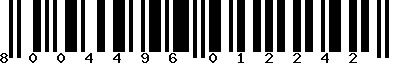 EAN-13 : 8004496012242