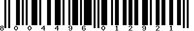 EAN-13 : 8004496012921