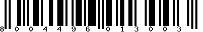 EAN-13 : 8004496013003