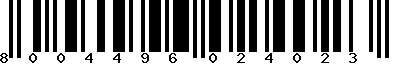 EAN-13 : 8004496024023