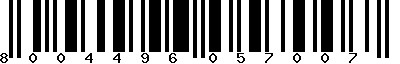 EAN-13 : 8004496057007