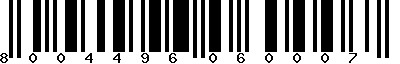 EAN-13 : 8004496060007