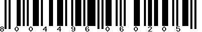 EAN-13 : 8004496060205