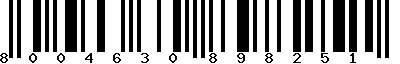 EAN-13 : 8004630898251