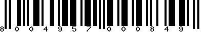 EAN-13 : 8004957000849