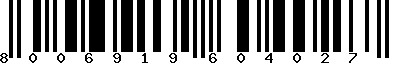 EAN-13 : 8006919604027