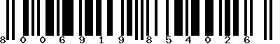 EAN-13 : 8006919854026