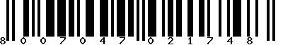 EAN-13 : 8007047021748