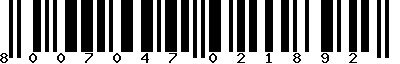 EAN-13 : 8007047021892