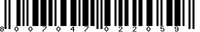 EAN-13 : 8007047022059