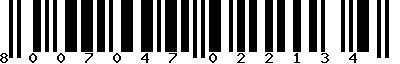 EAN-13 : 8007047022134