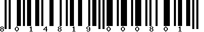 EAN-13 : 8014819000801