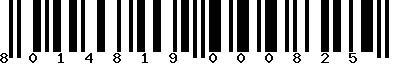 EAN-13 : 8014819000825