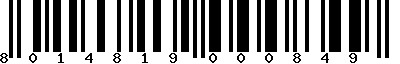 EAN-13 : 8014819000849