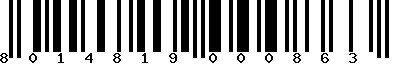 EAN-13 : 8014819000863