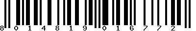 EAN-13 : 8014819016772