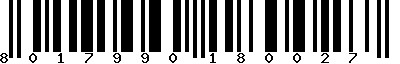 EAN-13 : 8017990180027