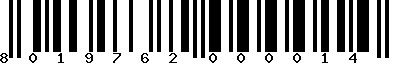 EAN-13 : 8019762000014