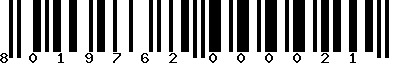 EAN-13 : 8019762000021