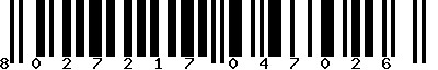 EAN-13 : 8027217047026