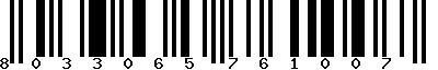 EAN-13 : 8033065761007