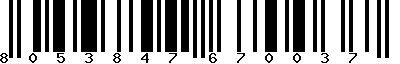 EAN-13 : 8053847670037