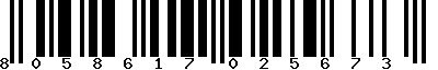 EAN-13 : 8058617025673