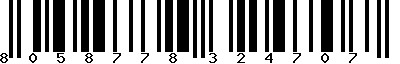 EAN-13 : 8058778324707