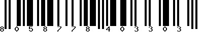 EAN-13 : 8058778403303