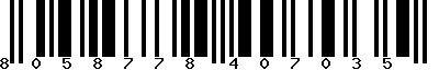 EAN-13 : 8058778407035