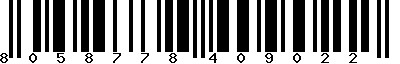 EAN-13 : 8058778409022