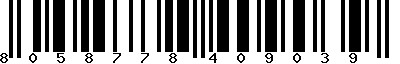 EAN-13 : 8058778409039