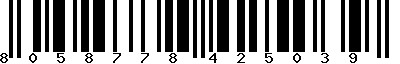 EAN-13 : 8058778425039