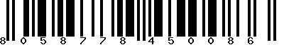 EAN-13 : 8058778450086