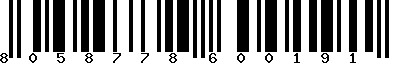 EAN-13 : 8058778600191