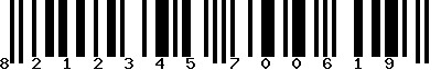 EAN-13 : 8212345700619