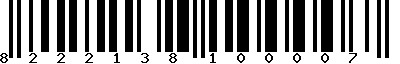 EAN-13 : 8222138100007